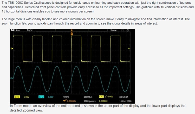 Tektronix TBS1000C数字存储示波器